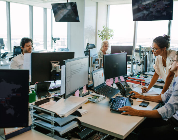 Business people working together